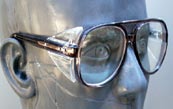 Prescription safety glasses with side shields